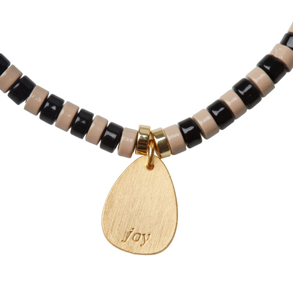 Scout Curated Wears Stone Intention Charm Bracelet Dalmatian Jasper &amp; Gold