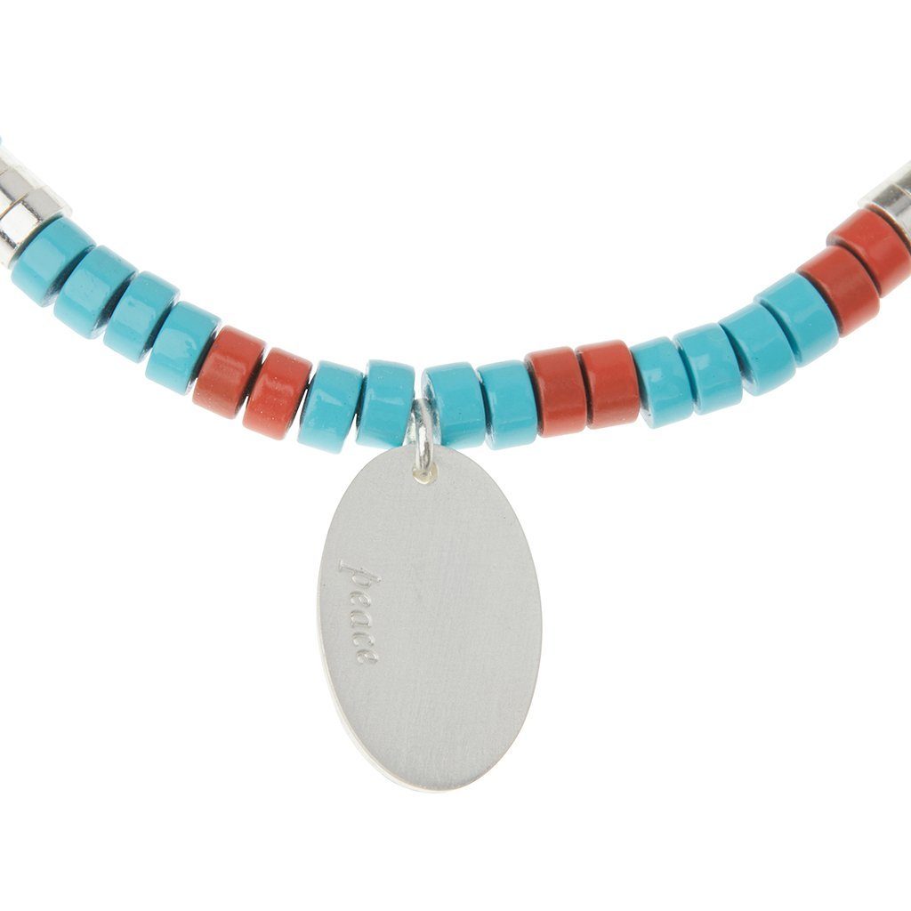 Scout Curated Wears Stone Intention Charm Bracelet Aqua Terra &amp; Silver