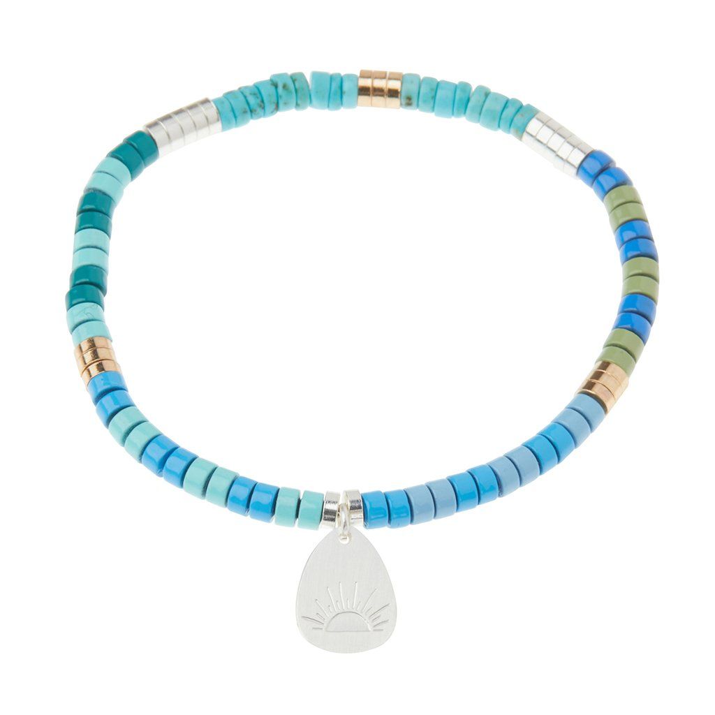 Scout Curated Wears Stone Intention Charm Bracelet Turquoise Silver &amp; Gold