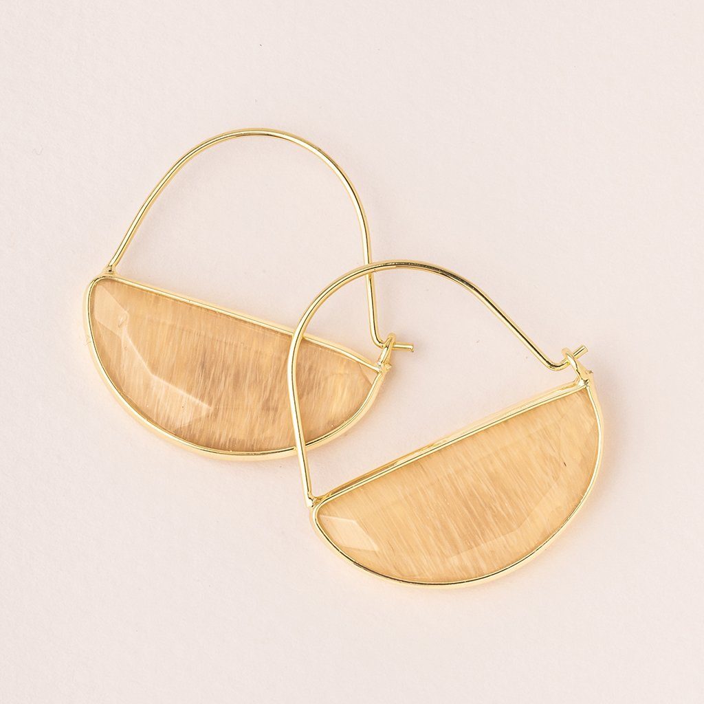 Scout Curated Wears Scout Stone Prism Hoop Citrine &amp; Gold