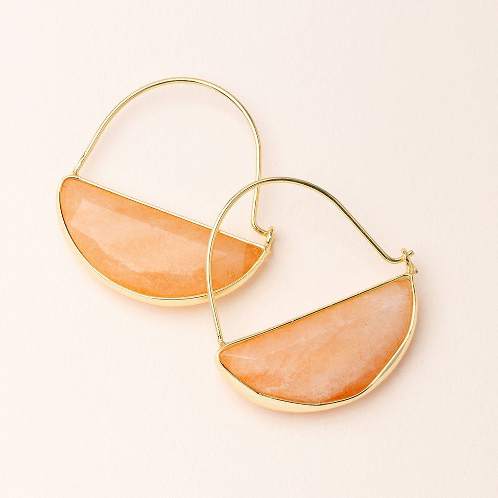 Scout Curated Wears Scout Stone Prism Hoop Sunstone &amp; Gold