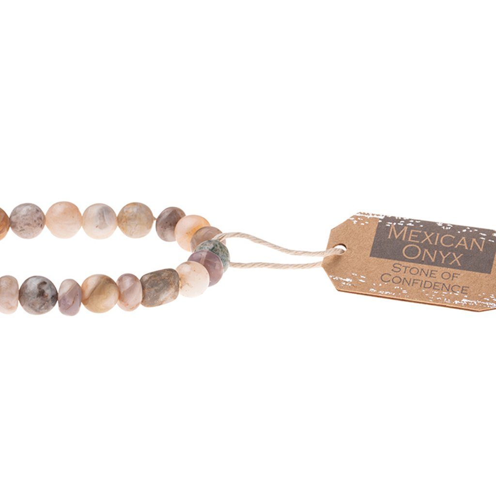 Scout Curated Wears Mexican Onyx Stone Bracelet Stone of Confidence