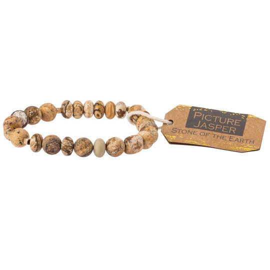Picture Jasper Stone Bracelet Stone of the Earth