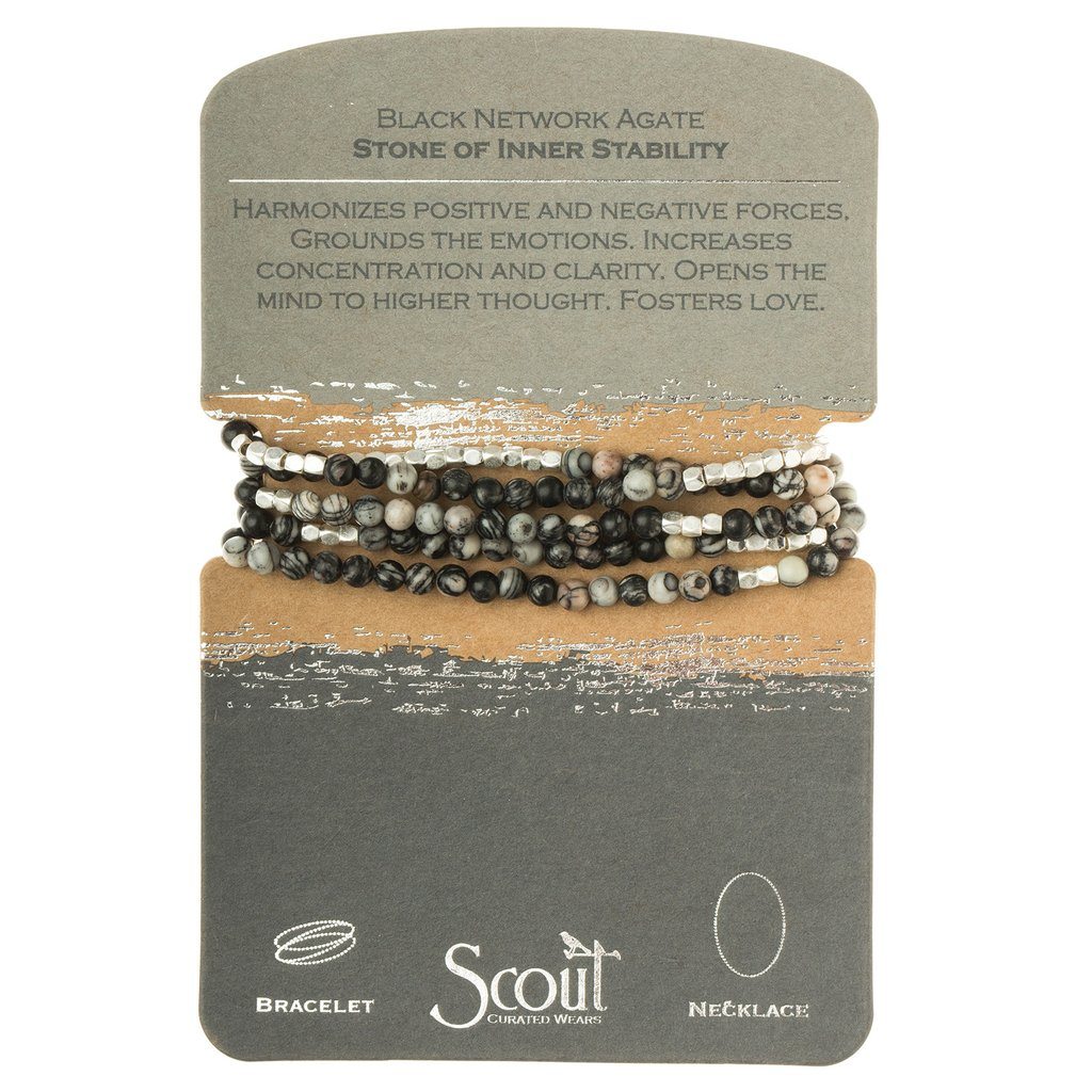 Scout Curated Wears Scout Wrap Black Network Agate Stone of Inner Stability