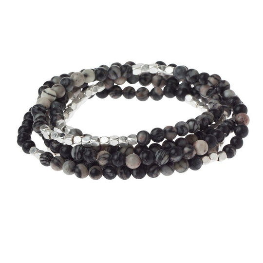 Scout Wrap Black Network Agate Stone of Inner Stability