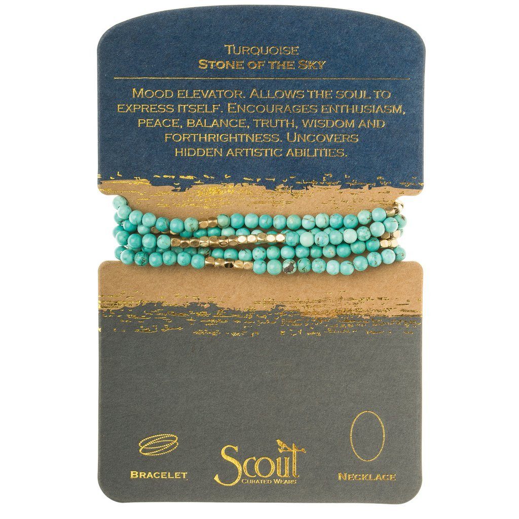 Scout Curated Wears Scout Wrap Turquoise &amp; Gold Stone of the Sky