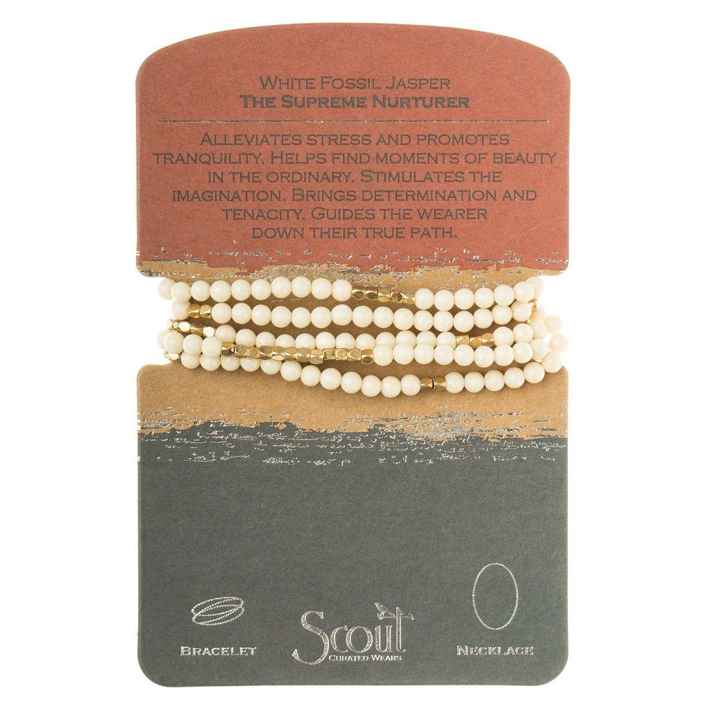 Scout Curated Wears Scout Wrap White Fossil Jasper Stone of Supreme Nurturing