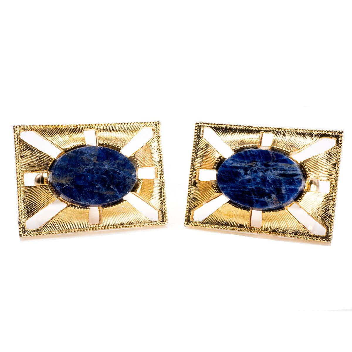 Great Lakes Boutique Traditions Limited Edition Vintage Sodalite Cuff Link Set with Coordinating Pin