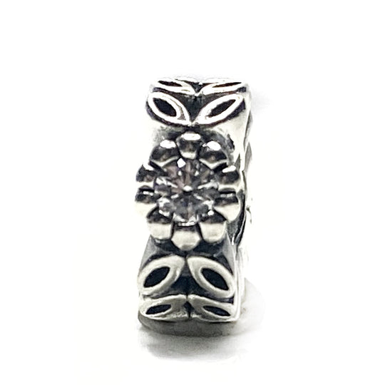 Preloved Pandora Twice as Nice Spacer Clear Cubic Zirconia