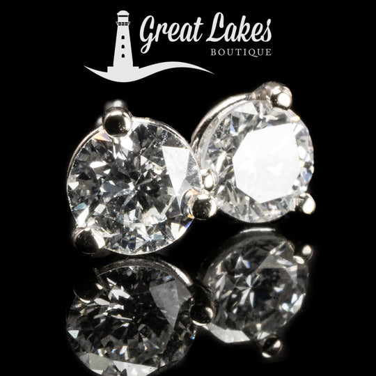 White Gold Diamond Studs