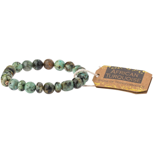 African Turquoise Stone Bracelet Stone of Transformation