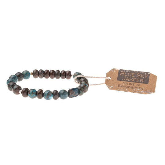 Blue Sky Jasper Stone Bracelet Stone of Empowerment
