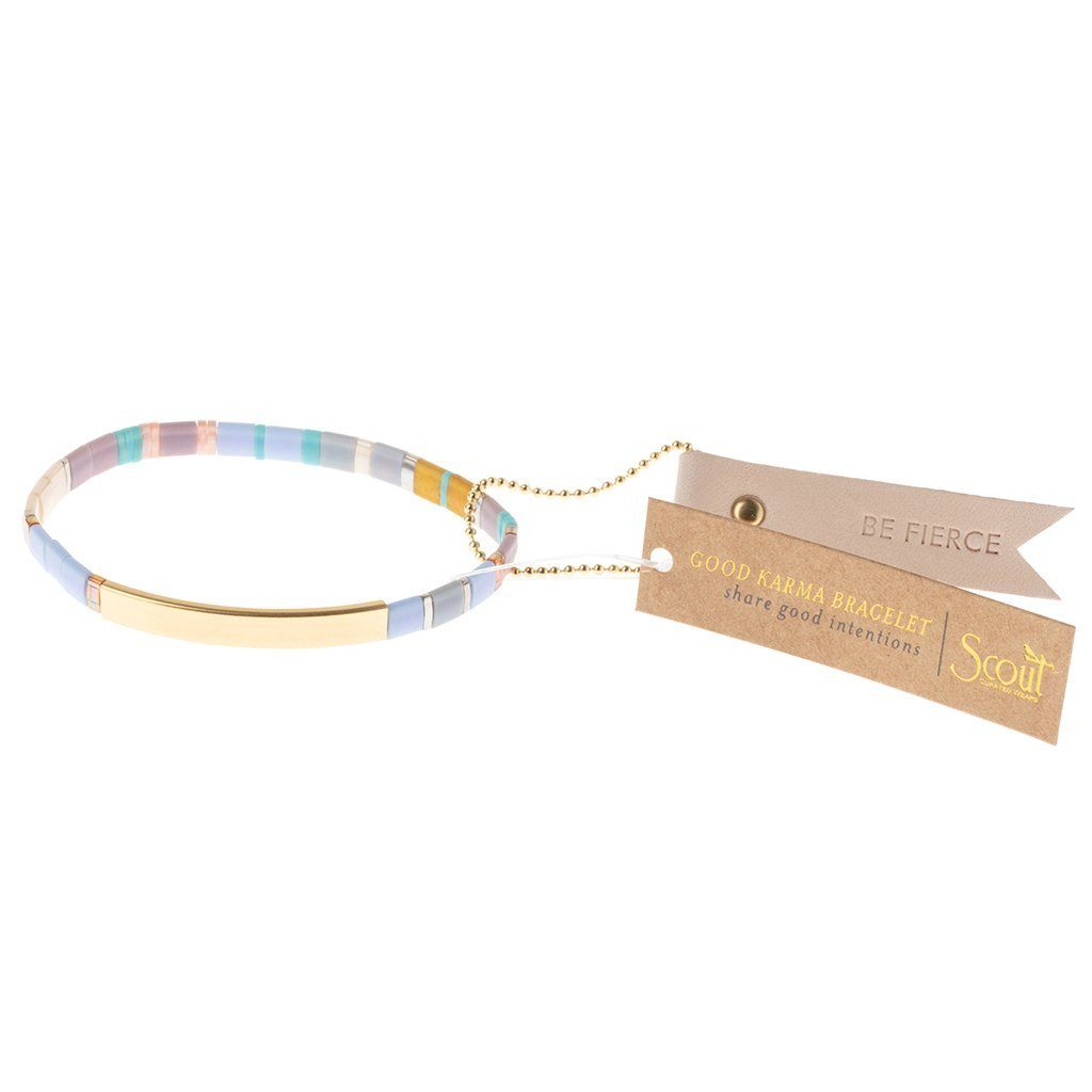 Scout Curated Wears Good Karma Miyuki Bracelet | Be Fierce - Lavender / Gold (4384892616747)