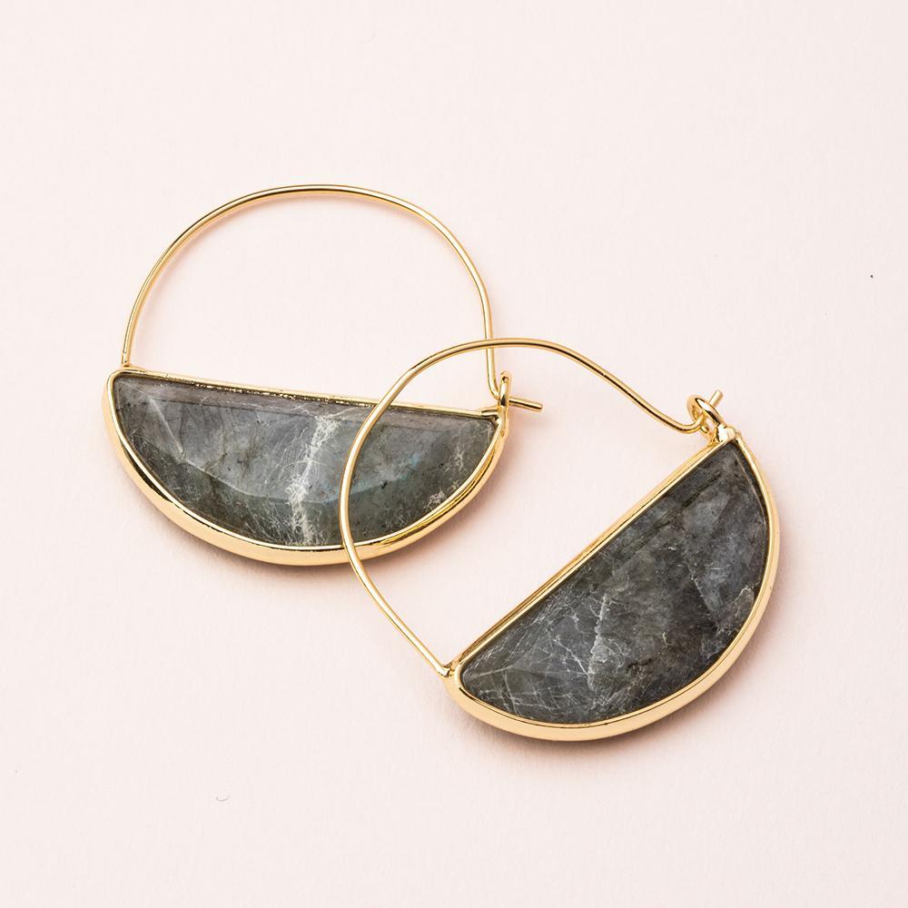 Scout Curated Wears Scout Stone Prism Hoop Labradorite / Gold (1764408131627)