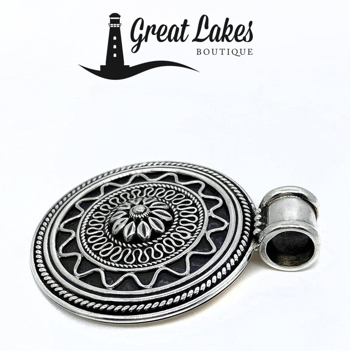 Great Lakes Boutique Silver Tribal Pendant