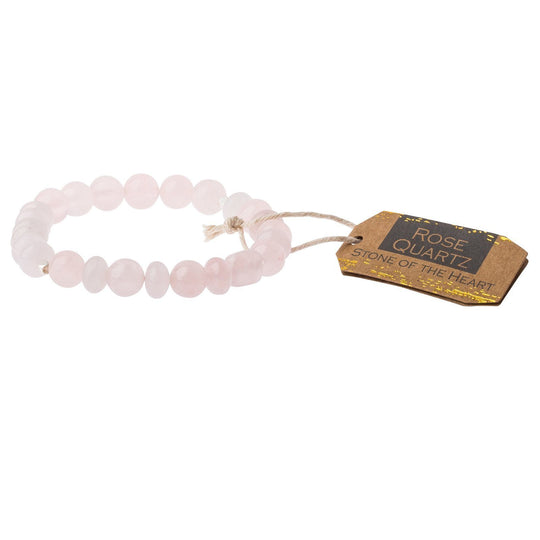 Rose Quartz Stone Bracelet Stone of the Heart