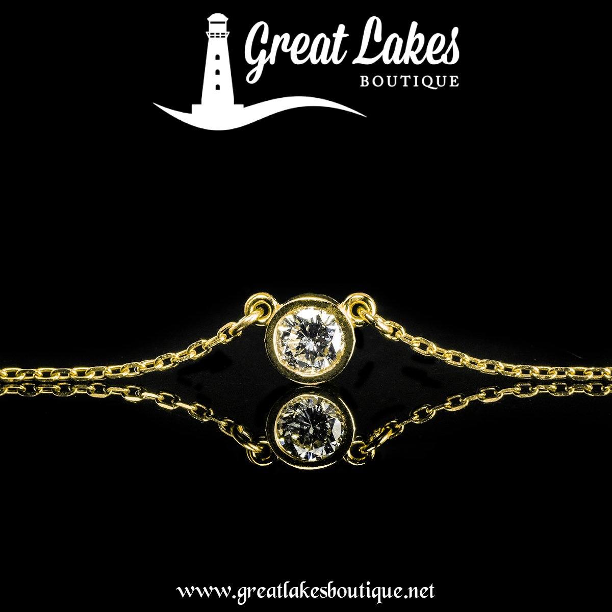 Great Lakes Boutique Yellow Gold &amp; Diamond Necklace