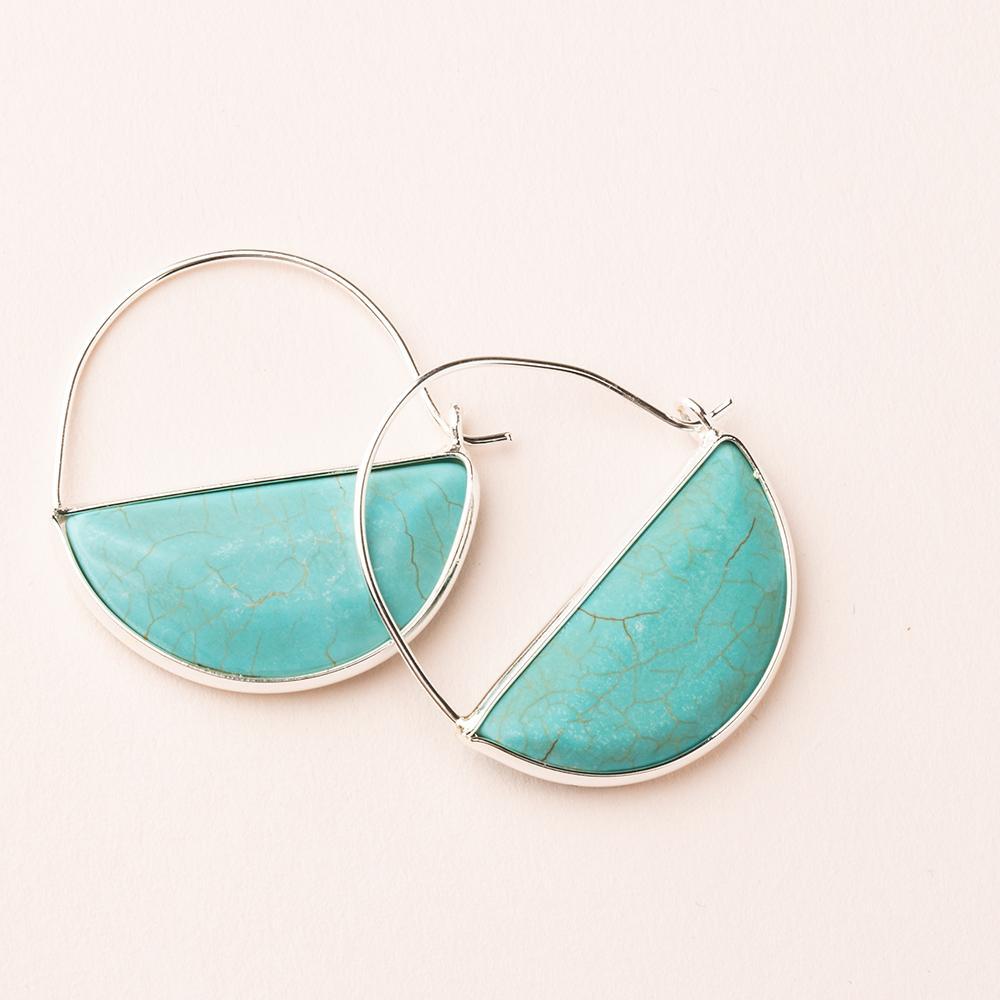 Scout Curated Wears Scout Stone Prism Hoop Turquoise / Silver (1764406853675)