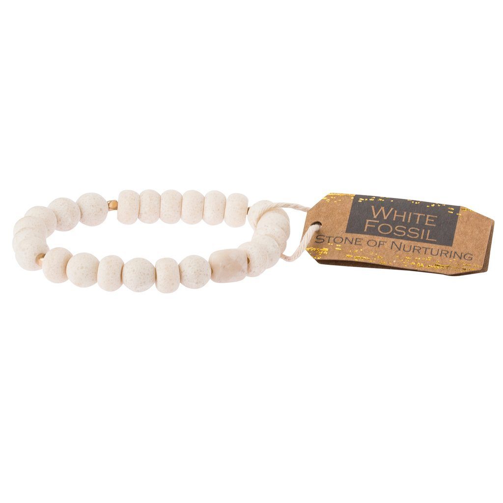 Scout Curated Wears White Fossil Stone Bracelet - Stone of Nurturing (1733258838059)
